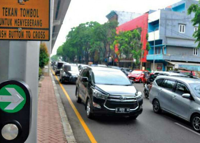 Tombol Penyeberangan di Cinde Palembang Hanya Jadi Pajangan, Tak Termanfaatkan dengan Baik Pengguna Jalan 