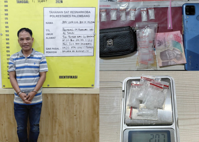 Operasi 24 Jam Polisi di Palembang: Dua Pengedar Sabu Dibekuk, 12 Paket Disita
