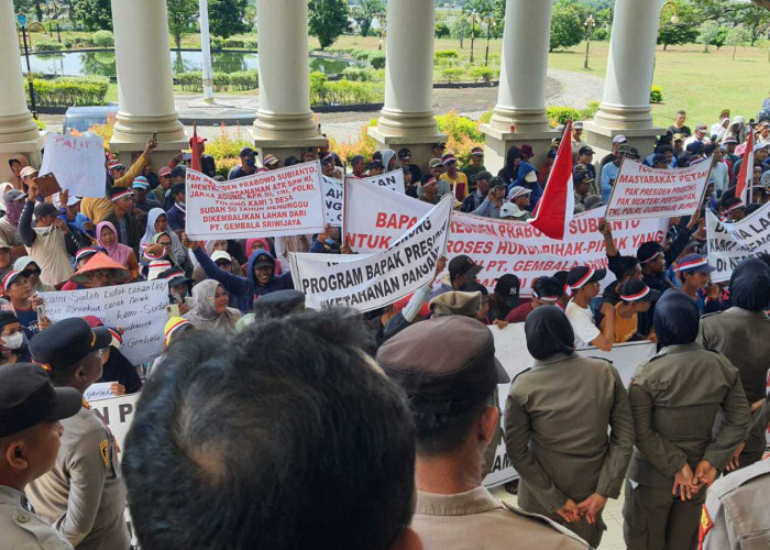 Warga Tiga Desa Demo Di Pemkab Ogan Ilir, Tuntut HGU PT Gembala Tidak Diperpanjang 