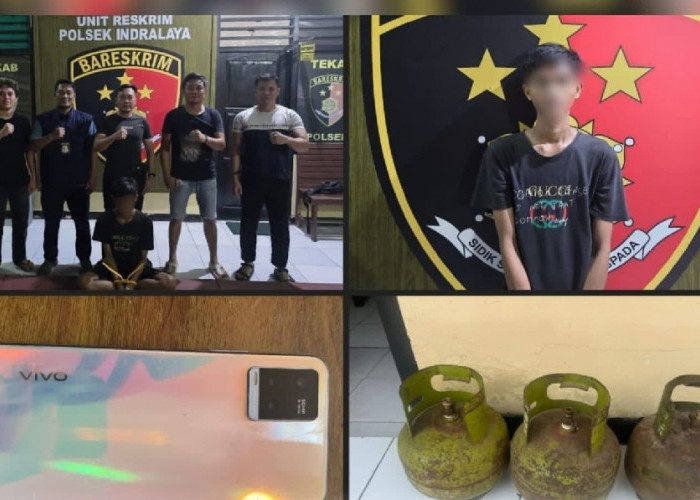 Terekam  CCTV,  Pelaku Pencurian HP dan Tabung Gas Dibekuk Polsek Indralaya