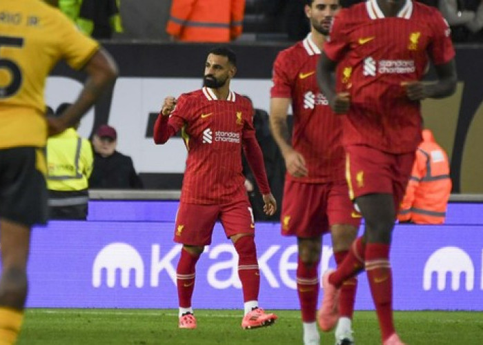 Liga Inggris 2024-2025: Liverpool Menang Atas Wolverhampton Wanderers 2-1, Mohamed Salah Jadi Pahlawan