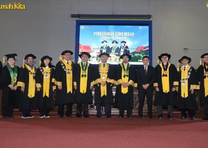 Tiga  Guru Besar Unsri Dikukuhkan, Dukung Peningkatan SDM Unggul