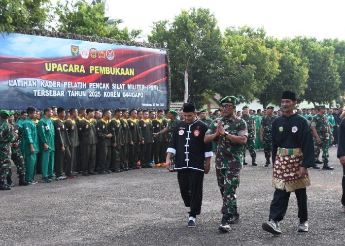 Danrem 044/Gapo Buka Latihan Kader Pelatih Pencak Silat Militer Tersebar