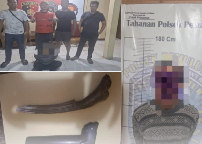 Kabur  Saat Dihentikan Petugas Polsek Pemulutan,  Ternyata Bawa Senjata Tajam