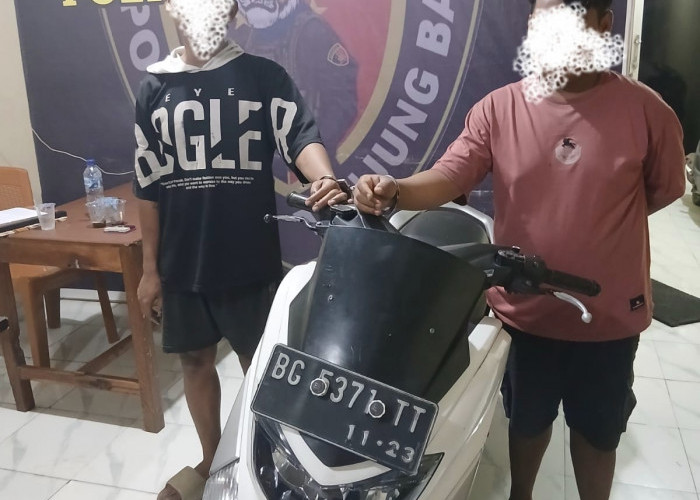 Pinjam Motor Lalu Digadaikan, Dua Pelaku Penggelapan di Tanjung Batu  Ogan Ilir  Dibekuk Polisi
