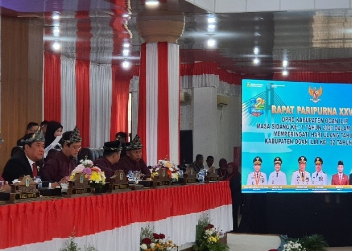 Ketua  DPRD Ogan Ilir Pimpin  Sidang Paripurna HUT ke-22  Kabupaten  Ogan Ilir