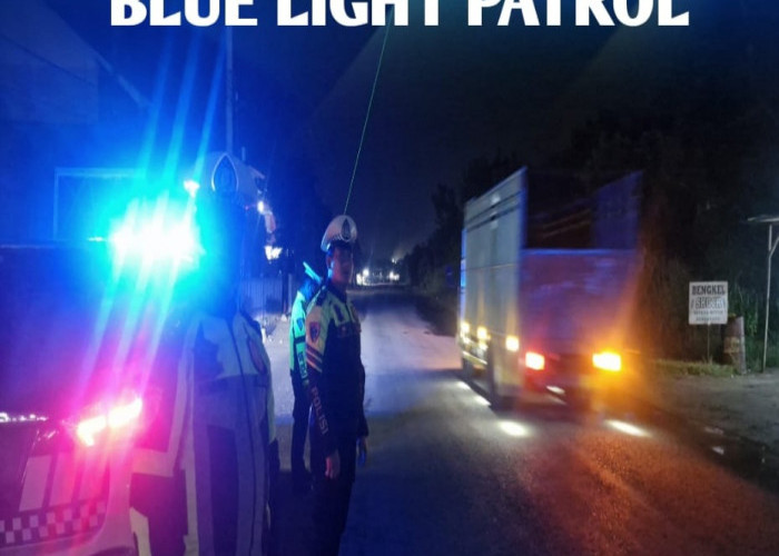 Sat Lantas Polres Ogan Ilir Gelar Patroli Beat dan Blue Light Patrol