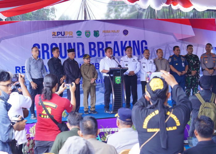 Pembangunan Kembali Jembatan P6 Lalan Dimulai, Gubernur Sumsel Tenggat Selesai 6 Bulan