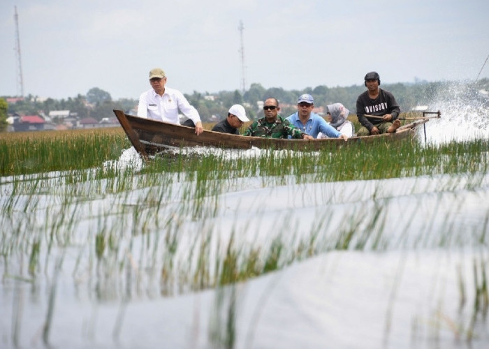Dukung Ketahanan Pangan, Danrem 044/Gapo Dampingi Itjen Kementan Tinjau Cetak Sawah 2026