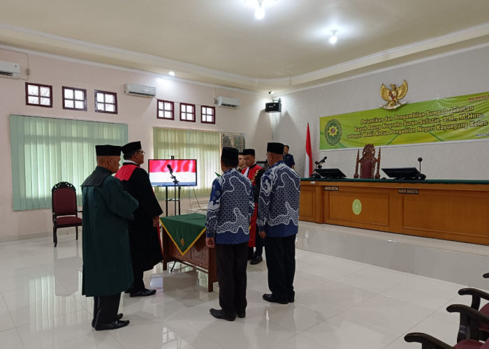 Agung Nugroho Suryo Resmi Dilantik jadi Wakil Pengadilan Negeri Kayuagung, Siap Jalankan Tugas