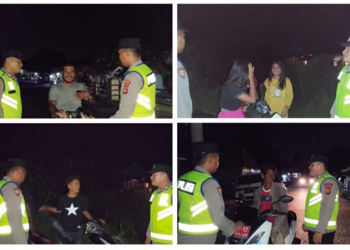 Cegah Terjadinya Tindak Pidana dan Gangguan Kamtibmas, Polsek Pemulutan Laksanakan KRYD di Malam Hari Libur