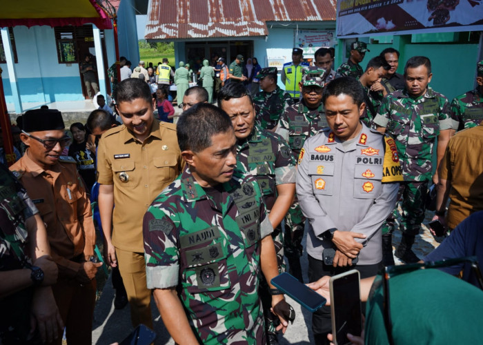 Kapolres Ogan Ilir Hadiri Launching 2664 Titik Sumber Air Program TNI AD Manunggal Air di Desa Sarang Lang