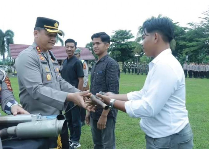Polres Prabumulih Gelar Apel Knalpot Brong, Guna Jaga Keamanan Kamtibmas Selama Pemilu