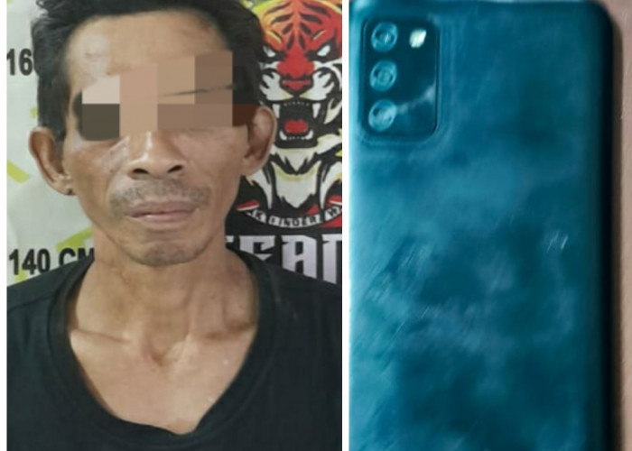 Usai Curi HP Mahasiswa, Sembunyi Di Desa Lain, Rimau Polsek Tanjung Batu Tangkap Pelaku nya