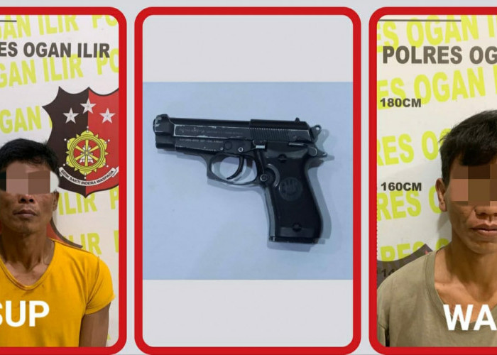 Dua Pelaku Pencurian Ditangkap Reserse Polres Ogan Ilir dan Sita Pistol  Air Softgun
