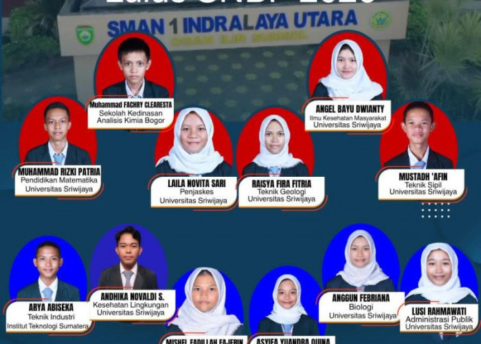 Jalur SNBP 2026, 12 Siswa SMAN 1 Indralaya Utara Ogan Ilir Lolos Tanpa Tes