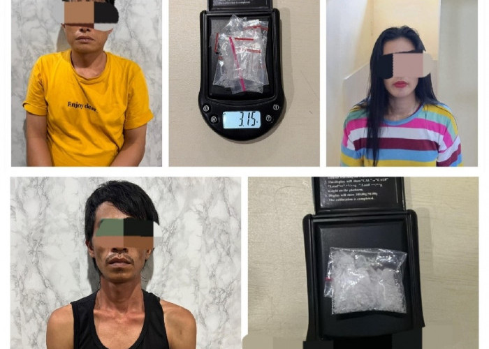 Satu Perempuan dan Dua Lelaki Edarkan Sabu,  Ditangkap Polres OKU Selatan