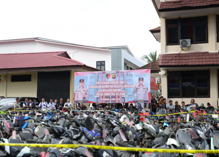 3.430 Kasus Curanmor Diungkap, Polda Sumsel Kembalikan 497 Kendaraan kepada Pemilik Sah