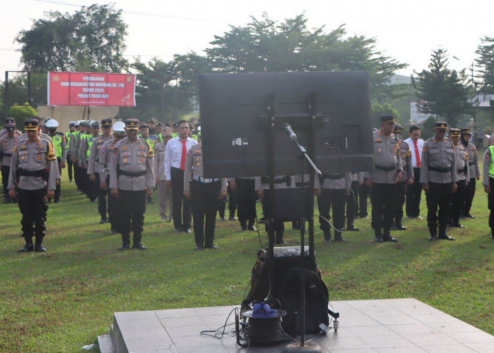 Waka Polres Ogan Ilir dan Personel Upacara Kebangkitan Nasional  di Mapolda 