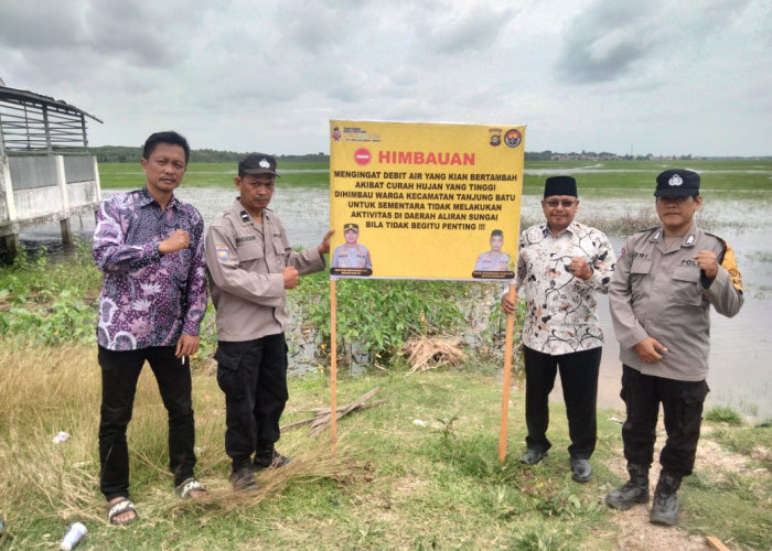 Debit Air Naik, Polsek Tanjung Batu Himbau Waspada