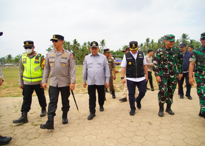 Pj Gubernur Bersama Pangdam II/Sriwijaya dan Kapolda Sumsel Tinjau Jembatan Lalan yang Ambruk