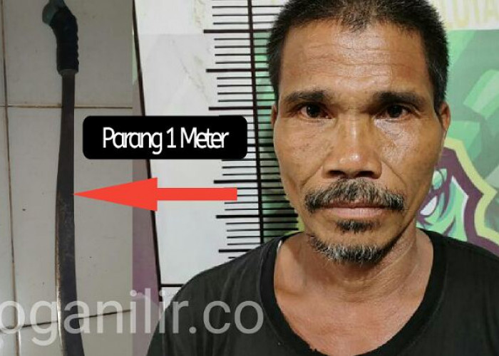 Terjadi di Pemulutan Ogan Ilir, Tersinggung Acik Wahab Tebaskan Parang Satu Meter ke Pinggang Tetangga