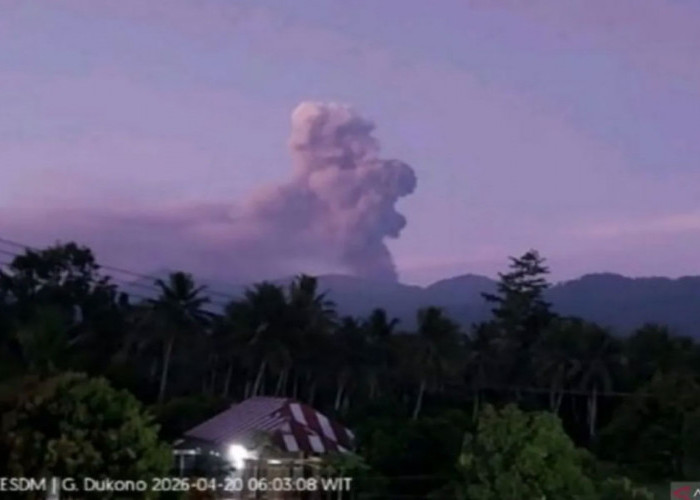 Gunung Dukono Kembali Erupsi, Status Waspada