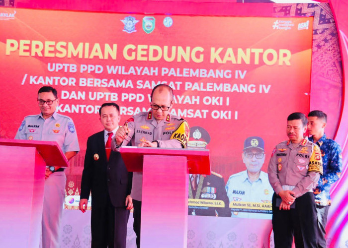 Kapolda dan Pj Gubernur Sumsel Resmikan Kantor Bersama Samsat Palembang IV