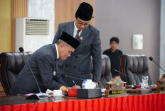 Wabup Ogan Ilir Hadiri Rapat Paripurna, Bah Dua Agenda Penting, Tanggapan Fraksi dan Nota Penjelasan LKPJ 2025