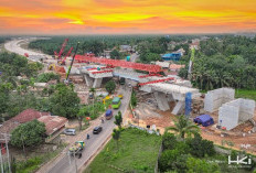 Progres Konstruksi Tol Palembang-Betung 3 Mainroad Capai 50,16 Persen