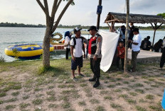 Polsek Indralaya  Patroli Objek Wisata Danau Biru,  Operasi Lilin Musi 2025