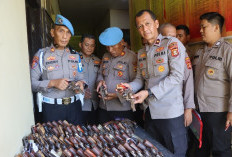 Polres Ogan Ilir Laksanakan Pengecekan Senjata Api Dinas