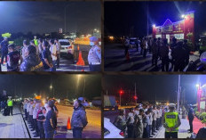 Polsek Pemulutan Cek Pos Pam Tol Keramasan dan Laksanakan KRYD Malam Hari Libur