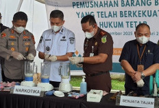 Bupati Panca Ikut Musnahkan Narkotika dan BB Inkracht Lainnya di Kejari