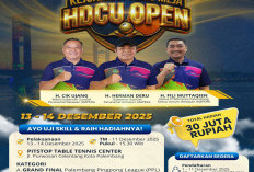 Turnamen Tenis Meja HDCU Open 2025, Jambi-Lampung Telah Daftar
