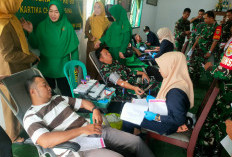 Polres Ogan Ilir  Ikuti Donor Darah HUT ke-80 Persit Kartika Candra Kirana