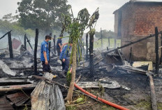 Ditinggal Pergi, Rumah  di Desa Tanjung Seteko Ogan Ilir Ludes  Terbakar